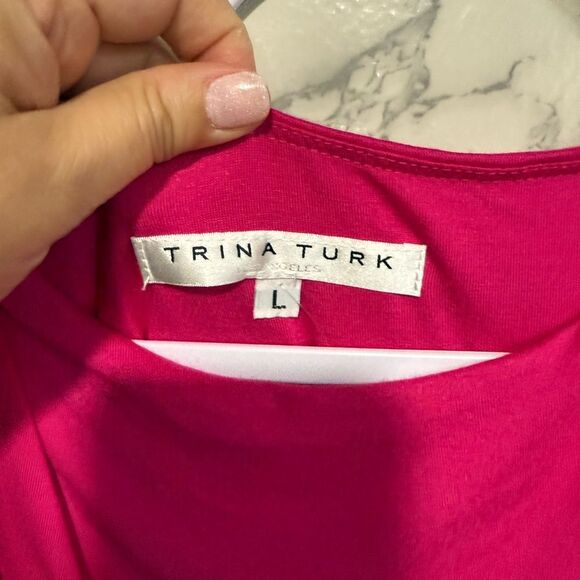 NEW Trina Turk 5th Avenue Colorblocked Blouson Minidress Elegant Size L - Picture 7 of 12